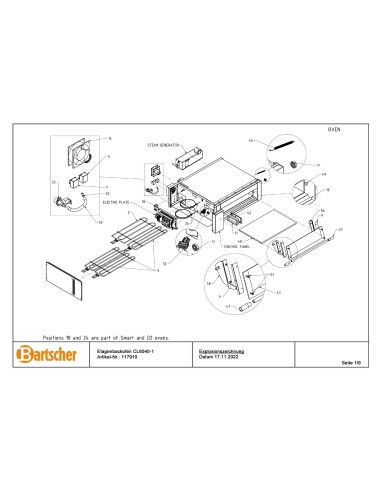 Pièces détachées pour Four à étages CL6040-1 marque Bartsher 