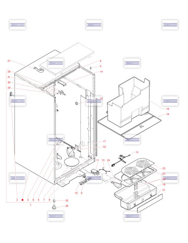 Pièces détachées 9000 - 230V 50Hz - Meuble - 3 - K0592X00 - Wittenborg 