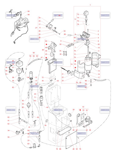 Pièces détachées 9000 - 230V 50Hz - Circuit hydraulique - 5 - K0592X00 - Wittenborg 