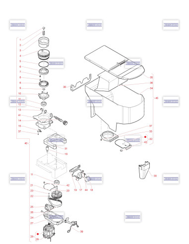 Pièces détachées 9000 - 230V 50Hz - Moulin à café et chambre de cafè B2C - 6 - K0592X00 - Wittenborg 