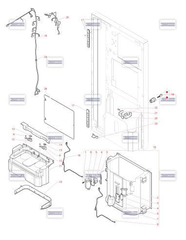 Pièces détachées 9000 - 230V 50Hz - Porte, côté intérieur - 2 - K0592X01 - Wittenborg 