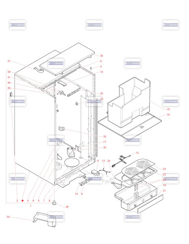 Pièces détachées 9000 - 230V 50Hz - Meuble - 3 - K0592X01 - Wittenborg 