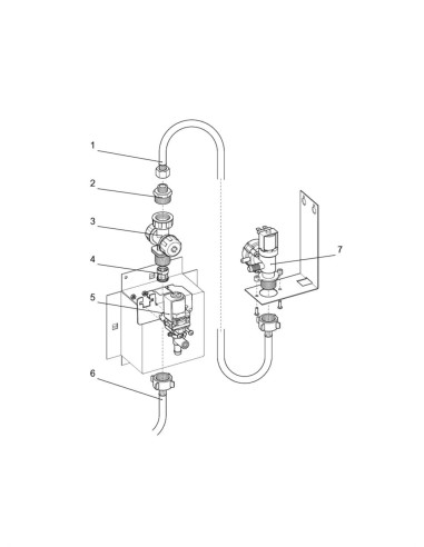 Pièces détachées 7600 - Freshbrew - Système à eau standard - 8 - K007X00 - Wittenborg 