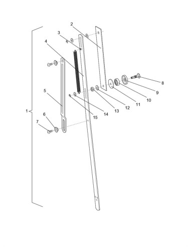 Pièces détachées 7600 - Freshbrew - Bras intérieur du racleur, cpl. - 16 - K007X00 - Wittenborg 