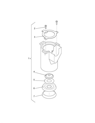 Pièces détachées 7600 - Freshbrew - Cylindre infuseur, cpl. - 18 - K007X00 - Wittenborg 