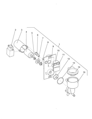 Pièces détachées 7600 - Freshbrew - Modul entonnoir melangeur + roue melangeur - 23 - K007X00 - Wittenborg 