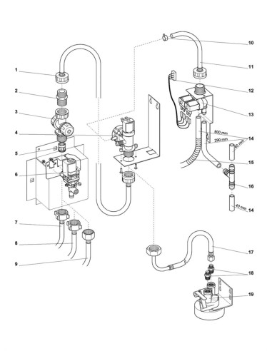 Pièces détachées 7600 - Freshbrew - Système à eau - 8 - K007X01 - Wittenborg 