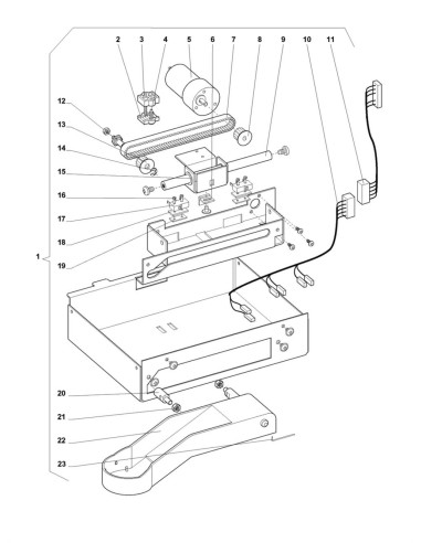 Pièces détachées 7600 - Freshbrew - Ensemble bras de distribution - 17 - K007X01 - Wittenborg 