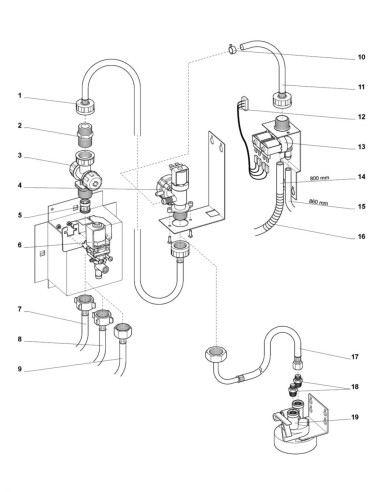 Pièces détachées 7600 - Freshbrew - Système à eau - 8 - K007X02 - Wittenborg 