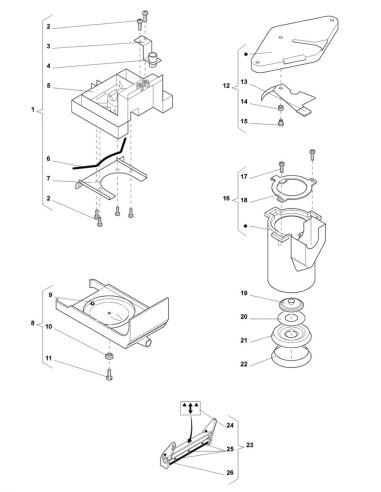 Pièces détachées 7600 - Freshbrew - Unité infuseur 2 - 13 - K007X02 - Wittenborg 