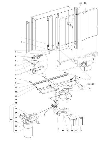 Pièces détachées 7600 - Fresh Brew - 220V 50Hz - Gobeletteuse - 4 - K007X04 - Wittenborg 