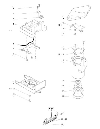 Pièces détachées 7600 - Fresh Brew - 220V 50Hz - Unité infuseur 2 - 10 - K007X04 - Wittenborg 