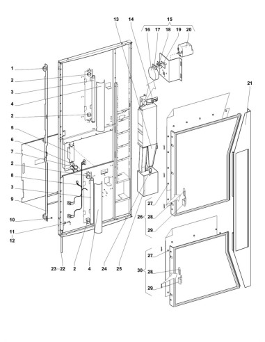 Pièces détachées 7600 - Instant - Porte + cadre poster - 1 - K008X00 - Wittenborg 