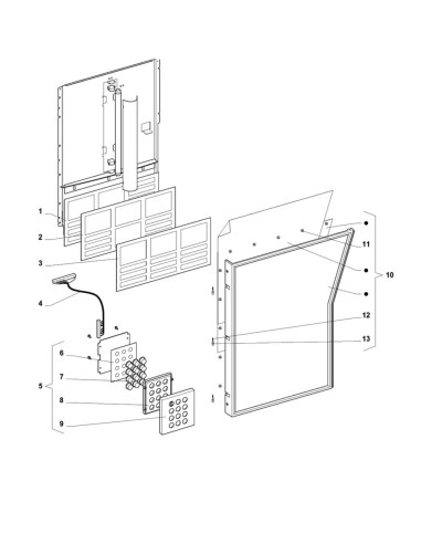 Pièces détachées 7600 - Instant - Pièces clavier - 2 - K008X00 - Wittenborg 