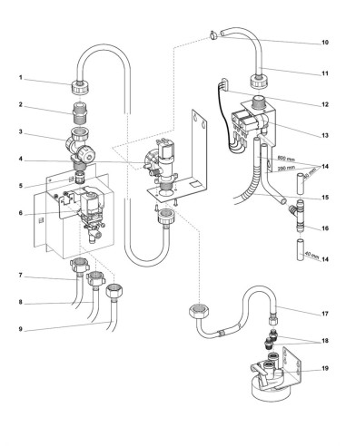 Pièces détachées 7600 - Instant - Système à eau - 8 - K008X00 - Wittenborg 