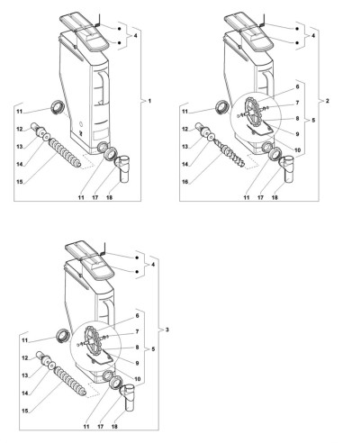 Pièces détachées 7600 - Instant - Conteneur, 4 lt - 13 - K008X00 - Wittenborg 