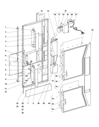 Pièces détachées 7600 - Instant - Porte + cadre poster - 1 - K008X01 - Wittenborg 