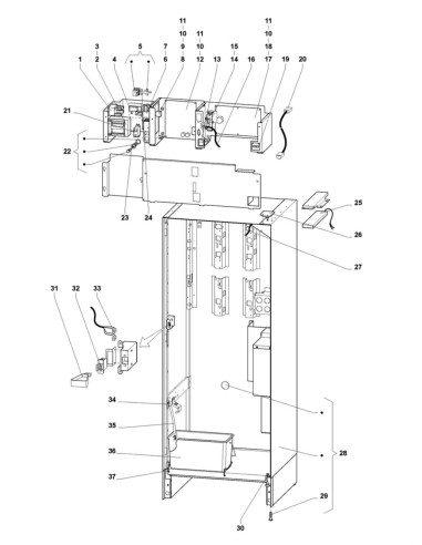 Pièces détachées 7600 - Instant - Châssis et pièces électriques - 7 - K008X01 - Wittenborg 