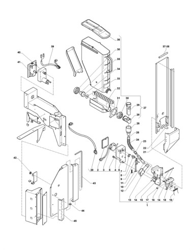 Pièces détachées 7600 - Instant - Unité distributeur sucre/paletttes - 10 - K008X01 - Wittenborg 