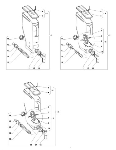 Pièces détachées 7600 - Instant - Conteneur, 4 lt - 14 - K008X01 - Wittenborg 