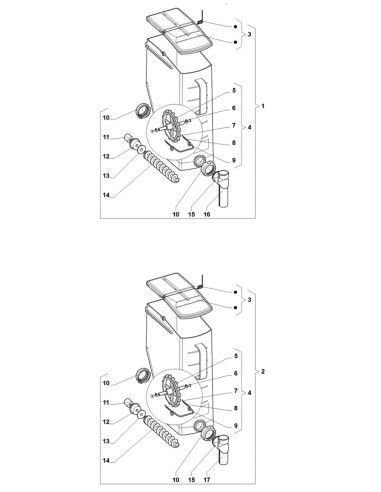 Pièces détachées 7600 - Instant - Conteneur, 6 lt - 15 - K008X01 - Wittenborg 