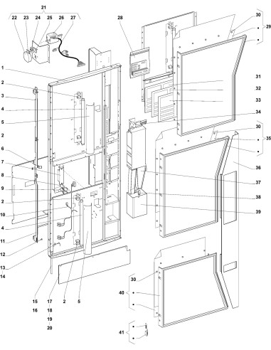 Pièces détachées 7600 - Instant - Porte + cadre poster - 1 - K008X02 - Wittenborg 