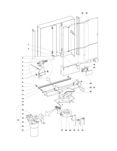 Pièces détachées 7600 - Instant - Gobeletteuse - 4 - K008X02 - Wittenborg 