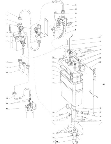 Pièces détachées 7600 - Instant - Système et réservoir à eau - 6 - K008X02 - Wittenborg 