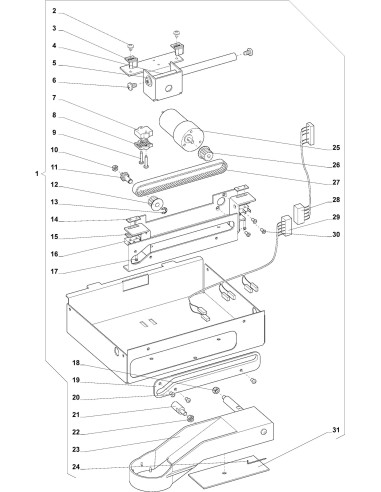 Pièces détachées 7600 - Instant - Ensemble bras de distribution - 9 - K008X02 - Wittenborg 