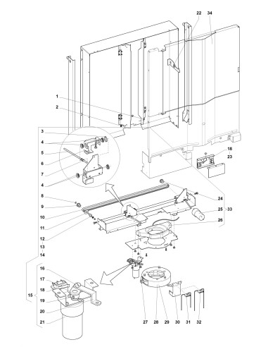 Pièces détachées 7600 - Instant - 220V 50Hz - Gobeletteuse - 4 - K008X03 - Wittenborg 