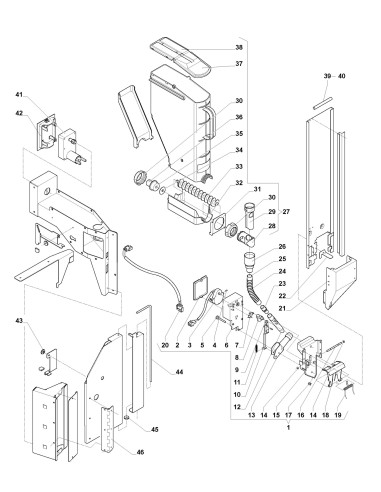 Pièces détachées 7600 - Instant - 220V 50Hz - Unité distributeur sucre/paletttes - 7 - K008X03 - Wittenborg 