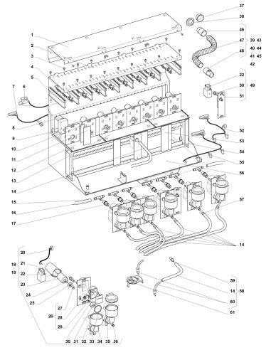 Pièces détachées 7600 - Instant - 220V 50Hz - Unité de mixage - 8 - K008X03 - Wittenborg 