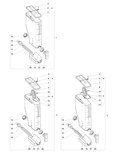 Pièces détachées 7600 - Instant - 220V 50Hz - Conteneur, 4 lt - 10 - K008X03 - Wittenborg 