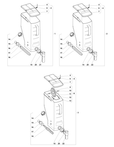 Pièces détachées 7600 - Instant - 220V 50Hz - Conteneur, 6 lt - 12 - K008X03 - Wittenborg 