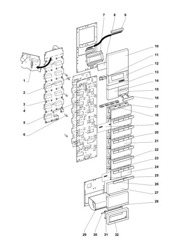 Pièces détachées 7600 - Espresso - Module de sélection - 2 - K009X00 - Wittenborg 