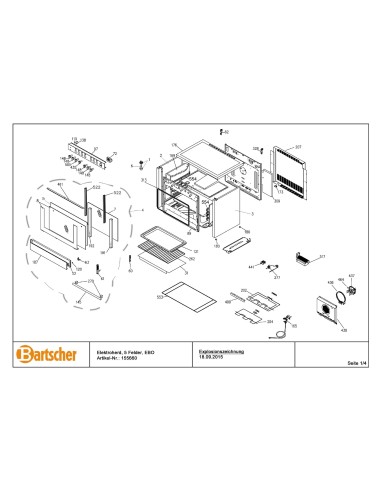 Pièces détachées pour Fourneau vitro 600, 5P, FE marque Bartsher 