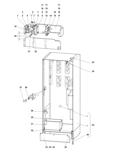 Pièces détachées 7600 - Espresso - Châssis et pièces électriques - 6 - K009X00 - Wittenborg 