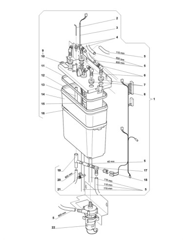 Pièces détachées 7600 - Espresso - Réservoir à eau - 8 - K009X00 - Wittenborg 