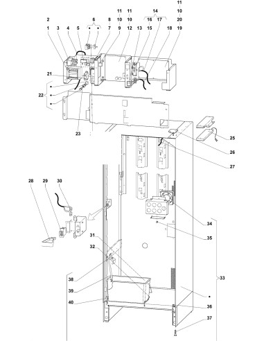 Pièces détachées 7600 - Espresso - Châssis et pièces électriques - 5 - K009X02 - Wittenborg 