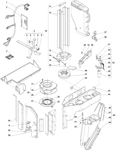 Pièces détachées 7600 - Espresso - Module, IN-CUP - 11 - K009X02 - Wittenborg 