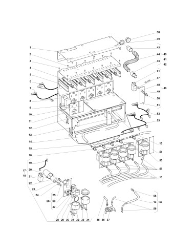 Pièces détachées 7600 - Espresso - Unité de mixage - 12 - K009X02 - Wittenborg 