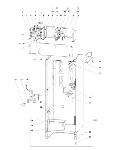 Pièces détachées 7600 - Espresso - 220V 50Hz - Châssis et pièces électriques - 5 - K009X03 - Wittenborg 