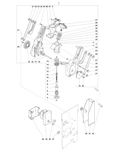 Pièces détachées 7600 - Espresso - 220V 50Hz - Unité infuseur, Espresso Z3000 - 8 - K009X03 - Wittenborg 