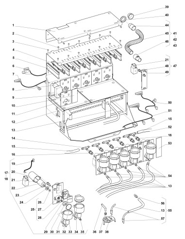 Pièces détachées 7600 - Espresso - 220V 50Hz - Unité de mixage - 12 - K009X03 - Wittenborg 