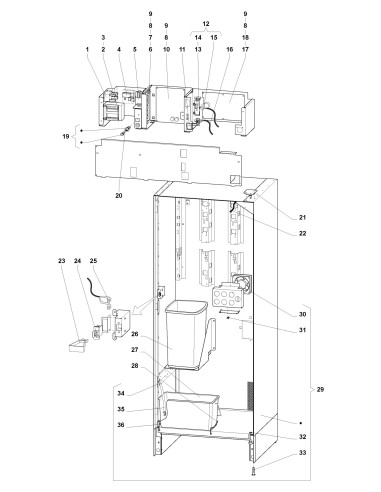 Pièces détachées 7600 Freshbrew Sigma - Châssis et pièces électriques - 5 - K022X01 - Wittenborg 