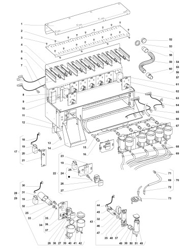 Pièces détachées 7600 Freshbrew Sigma - Unité de mixage - 9 - K022X01 - Wittenborg 