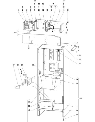 Pièces détachées Double Freshbrew Sigma - Châssis et pièces électriques - 5 - K024X00 - Wittenborg 