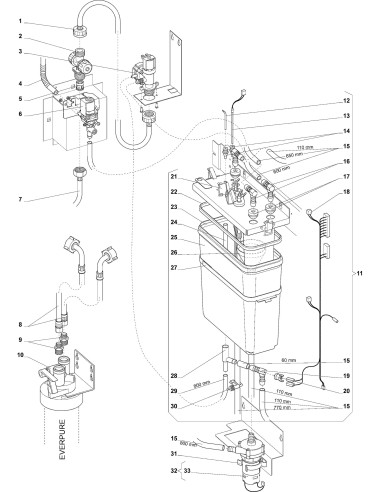 Pièces détachées Double Freshbrew Sigma - Système et réservoir à eau - 6 - K024X00 - Wittenborg 