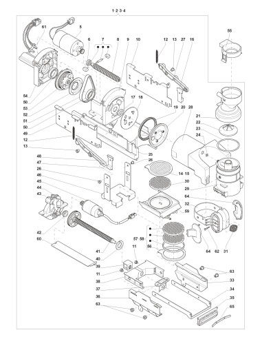 Pièces détachées Double Freshbrew Sigma - Ensemble infuseur Sigma - 7 - K024X00 - Wittenborg 