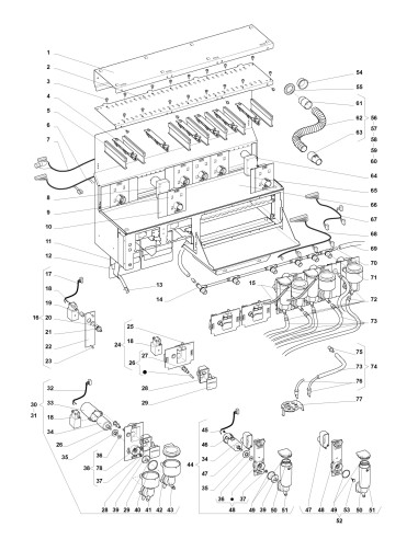 Pièces détachées Double Freshbrew Sigma - Unité de mixage - 9 - K024X00 - Wittenborg 